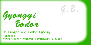 gyongyi bodor business card